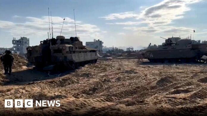 tank-seen-on-key-gaza-road-as-israeli-forces-push-deeper-into-north